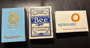 Vintage Lot Bundle 3 Playing Cards Continental Four Index Sealed Bee Club no 92